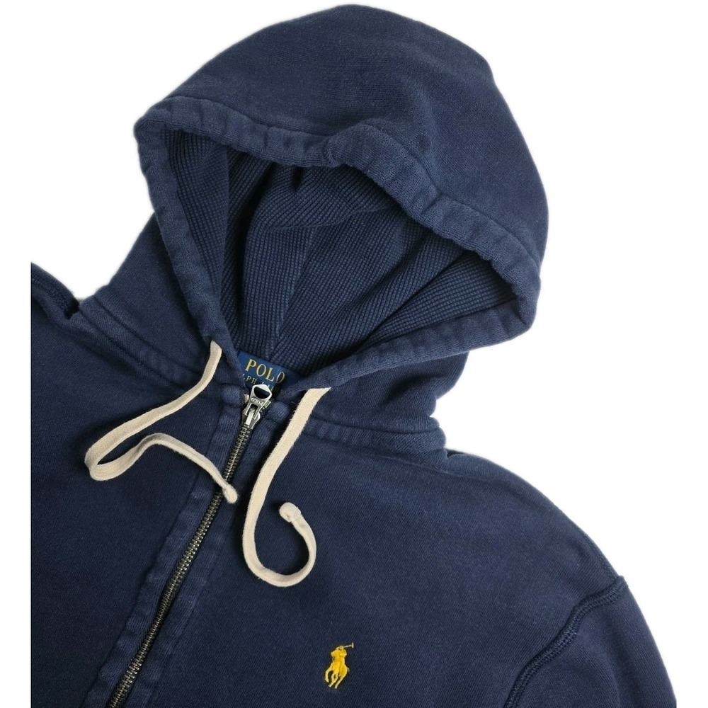 Polo Ralph Lauren Sweatshirt Hoodie Jacket Boys Youth Large Zip Logo Pocket NAVY
